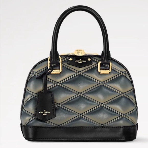 Louis Vuitton Handbags - Authentic Louis Vuitton Alma BB Malletage Black, Cream, Green leather